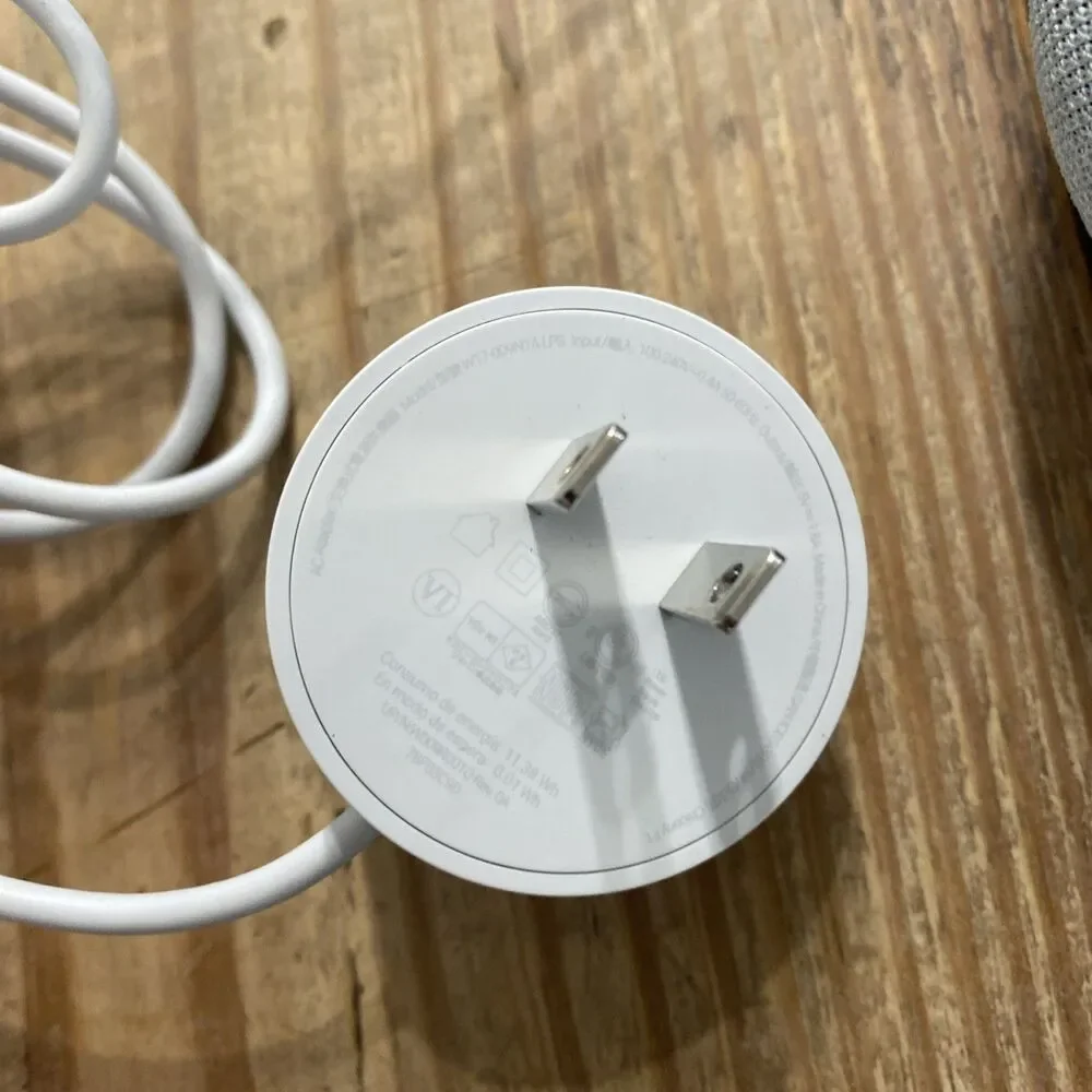Google Home Mini H0A Smart Speaker Gray w/ Power Adapter - TESTED